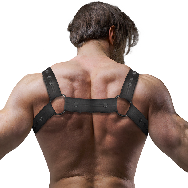 FETISH SUBMISSIVE ATTITUDE - ADJUSTABLE NEOPRENE CHEST SPORTS HARNESS FOR MEN - ToysByMonk