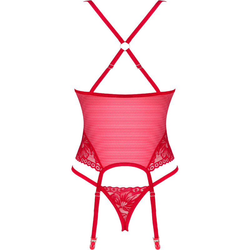 OBSESSIVE - LACELOVE CORSET RED XS/S - ToysByMonk