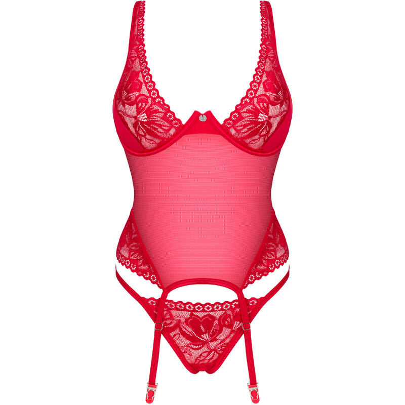 OBSESSIVE - LACELOVE CORSET RED XS/S - ToysByMonk