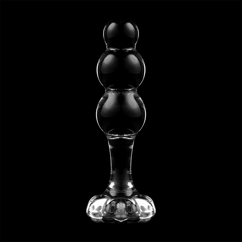 NEBULA SERIES BY IBIZA - MODEL 1 ANAL PLUG BOROSILICATE GLASS CLEAR 10.5 CM -O- 3 CM - ToysByMonk
