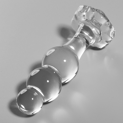 NEBULA SERIES BY IBIZA - MODEL 1 ANAL PLUG BOROSILICATE GLASS CLEAR 10.5 CM -O- 3 CM - ToysByMonk