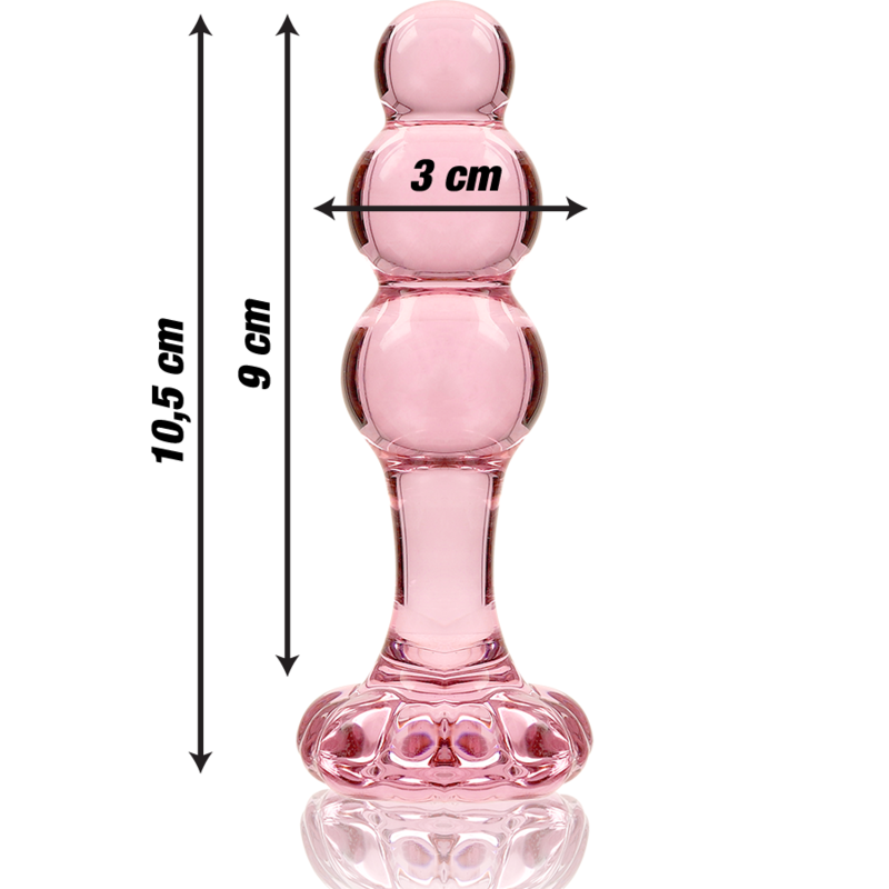 NEBULA SERIES BY IBIZA - MODEL 1 ANAL PLUG BOROSILICATE GLASS CLEAR 10.5 CM -O- 3 CM - ToysByMonk