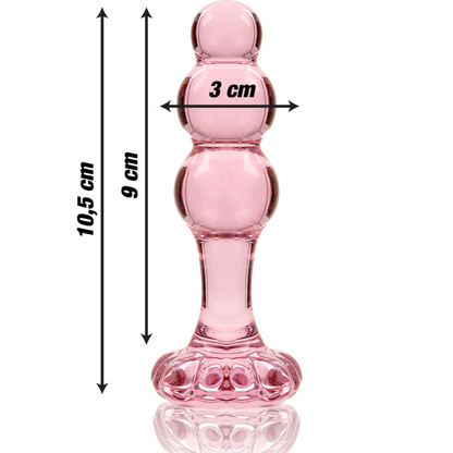 NEBULA SERIES BY IBIZA - MODEL 1 ANAL PLUG BOROSILICATE GLASS CLEAR 10.5 CM -O- 3 CM - ToysByMonk