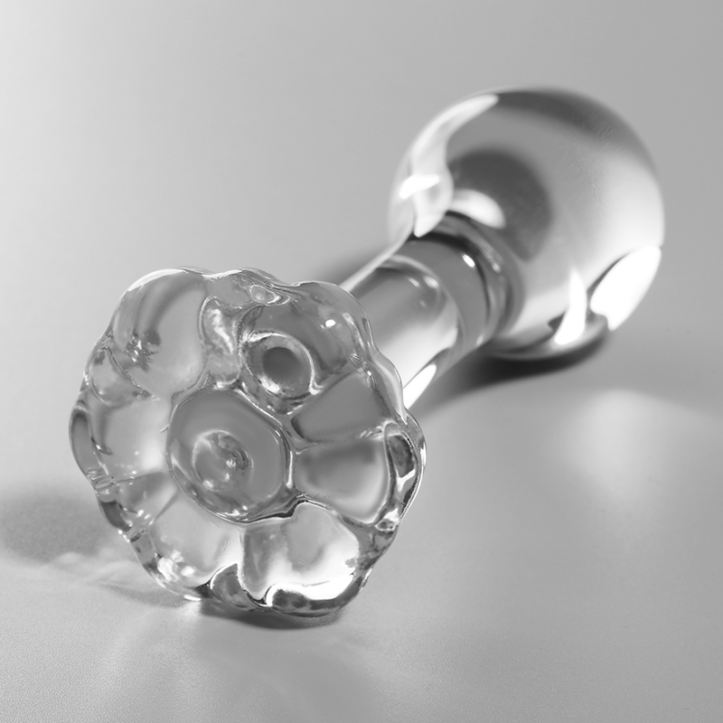 NEBULA SERIES BY IBIZA - MODEL 2 ANAL PLUG BOROSILICATE GLASS CLEAR 11 CM -O- 3.5 CM - ToysByMonk