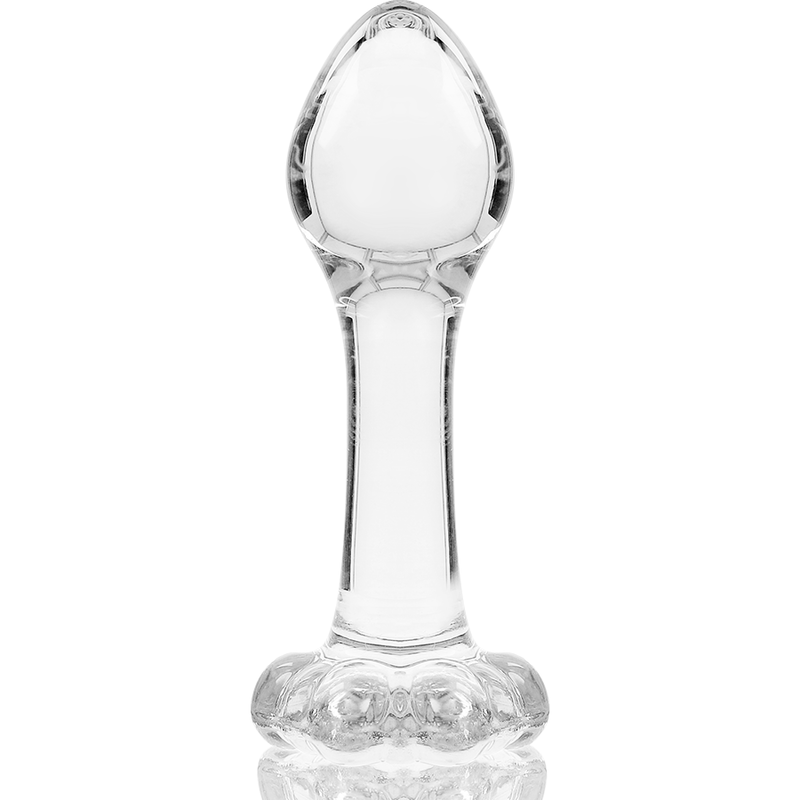 NEBULA SERIES BY IBIZA - MODEL 2 ANAL PLUG BOROSILICATE GLASS CLEAR 11 CM -O- 3.5 CM - ToysByMonk