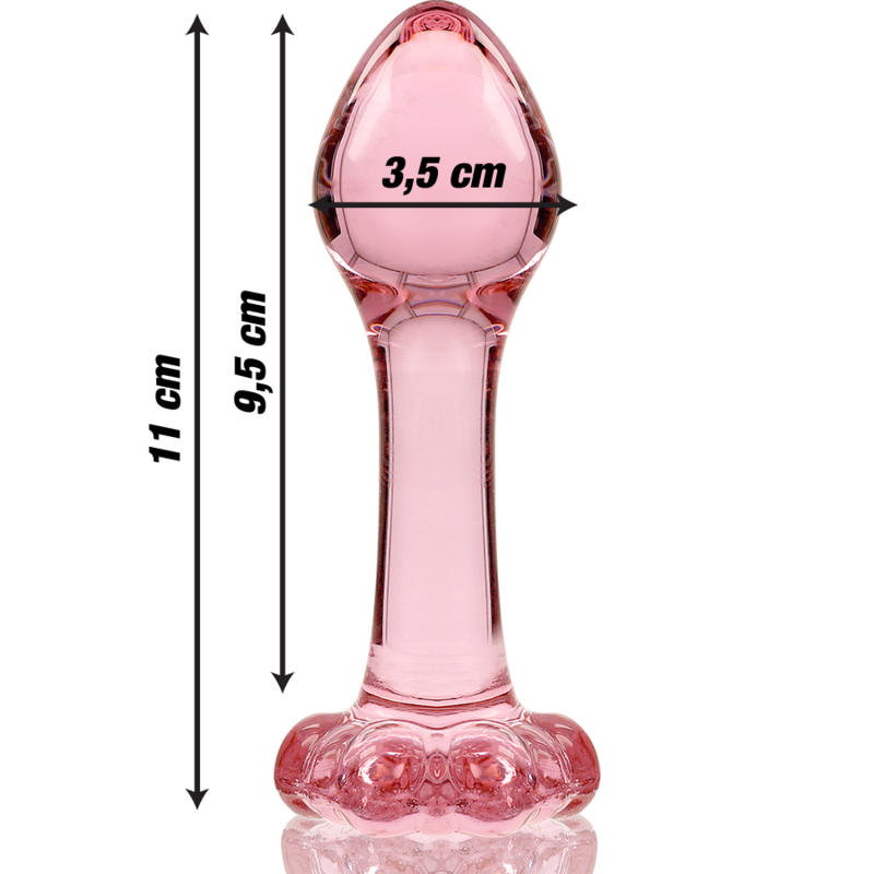 NEBULA SERIES BY IBIZA - MODEL 2 ANAL PLUG BOROSILICATE GLASS CLEAR 11 CM -O- 3.5 CM - ToysByMonk