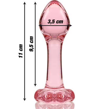 NEBULA SERIES BY IBIZA - MODEL 2 ANAL PLUG BOROSILICATE GLASS CLEAR 11 CM -O- 3.5 CM - ToysByMonk