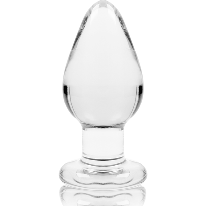 NEBULA SERIES BY IBIZA - MODEL 3 ANAL PLUG BOROSILICATE GLASS TRANSPARENT 11 CM -O- 5 CM - ToysByMonk