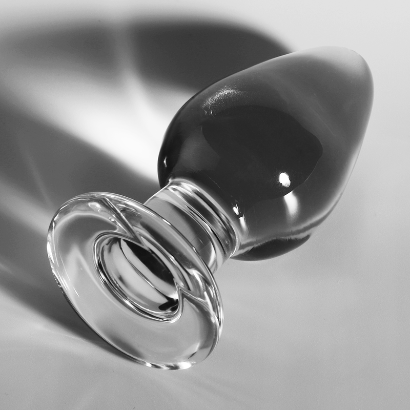 NEBULA SERIES BY IBIZA - MODEL 3 ANAL PLUG BOROSILICATE GLASS TRANSPARENT 11 CM -O- 5 CM - ToysByMonk
