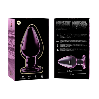 NEBULA SERIES BY IBIZA - MODEL 3 ANAL PLUG BOROSILICATE GLASS TRANSPARENT 11 CM -O- 5 CM - ToysByMonk