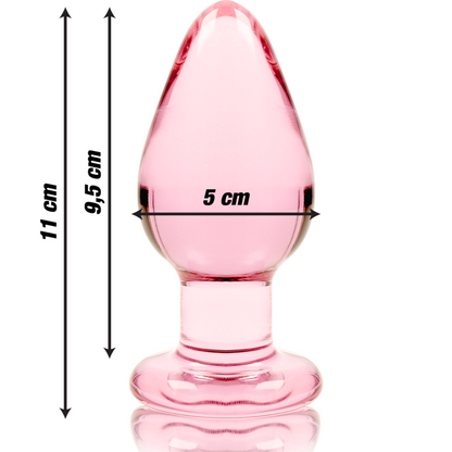 NEBULA SERIES BY IBIZA - MODEL 3 ANAL PLUG BOROSILICATE GLASS TRANSPARENT 11 CM -O- 5 CM - ToysByMonk