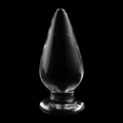 NEBULA SERIES BY IBIZA - MODEL 4 ANAL PLUG BOROSILICATE GLASS CLEAR 11 CM -O- 5 CM - ToysByMonk