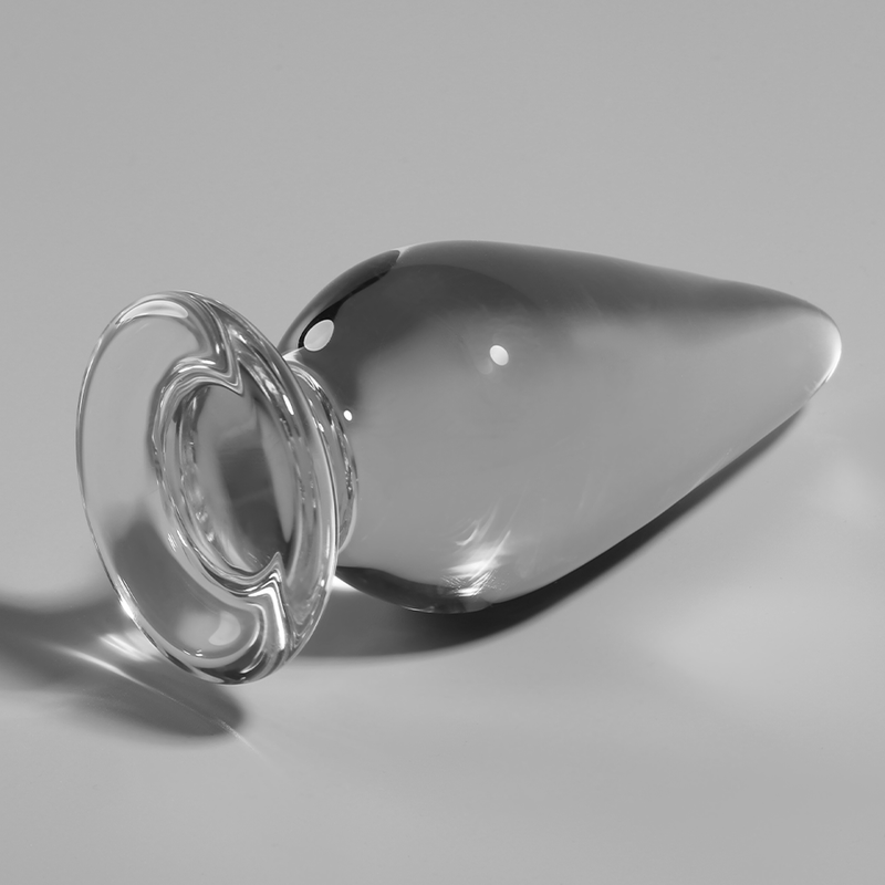NEBULA SERIES BY IBIZA - MODEL 4 ANAL PLUG BOROSILICATE GLASS CLEAR 11 CM -O- 5 CM - ToysByMonk