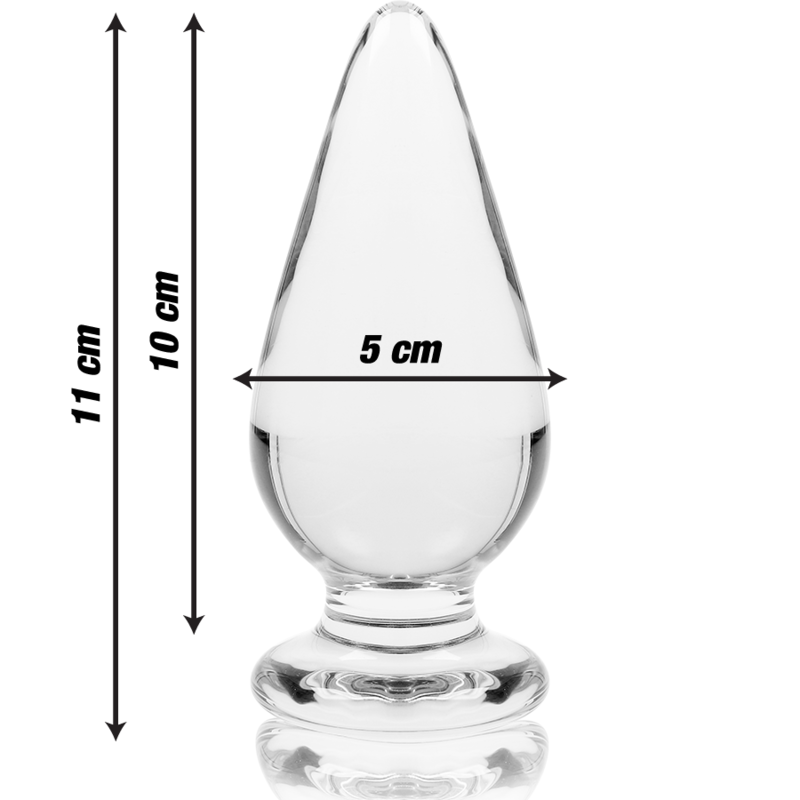 NEBULA SERIES BY IBIZA - MODEL 4 ANAL PLUG BOROSILICATE GLASS CLEAR 11 CM -O- 5 CM - ToysByMonk