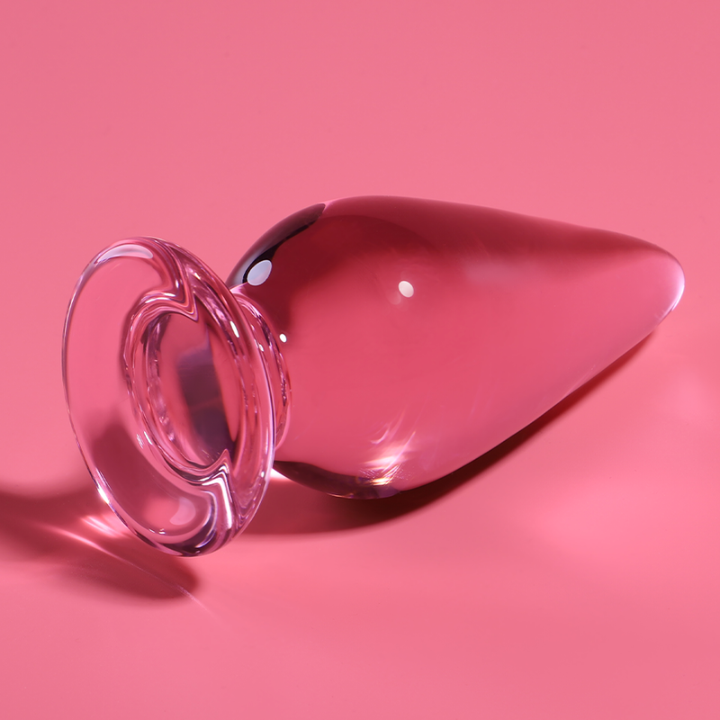 NEBULA SERIES BY IBIZA - MODEL 4 ANAL PLUG BOROSILICATE GLASS CLEAR 11 CM -O- 5 CM - ToysByMonk