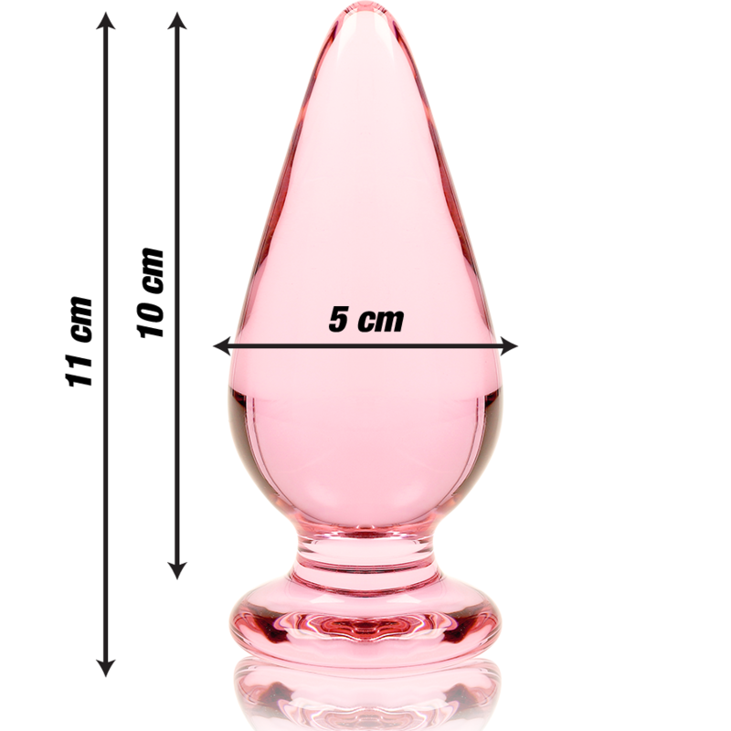 NEBULA SERIES BY IBIZA - MODEL 4 ANAL PLUG BOROSILICATE GLASS CLEAR 11 CM -O- 5 CM - ToysByMonk
