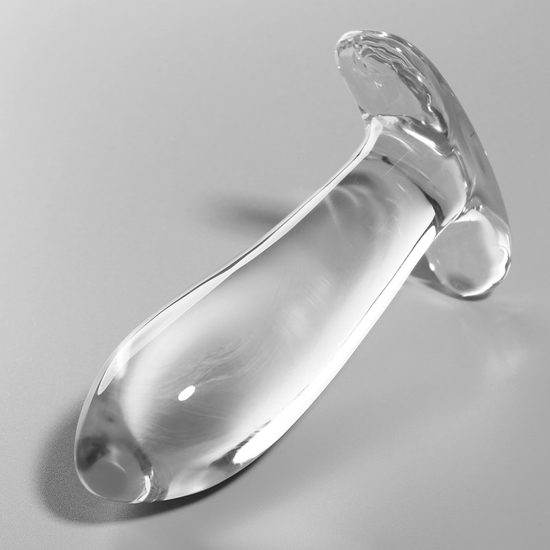 NEBULA SERIES BY IBIZA - MODEL 5 ANAL PLUG BOROSILICATE GLASS CLEAR 12.5 CM -O- 3.5 CM - ToysByMonk
