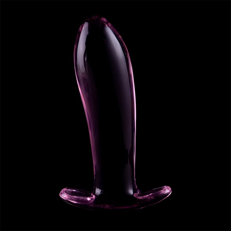 NEBULA SERIES BY IBIZA - MODEL 5 ANAL PLUG BOROSILICATE GLASS CLEAR 12.5 CM -O- 3.5 CM - ToysByMonk