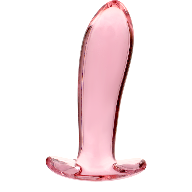 NEBULA SERIES BY IBIZA - MODEL 5 ANAL PLUG BOROSILICATE GLASS CLEAR 12.5 CM -O- 3.5 CM - ToysByMonk