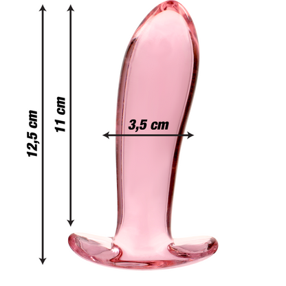 NEBULA SERIES BY IBIZA - MODEL 5 ANAL PLUG BOROSILICATE GLASS CLEAR 12.5 CM -O- 3.5 CM - ToysByMonk