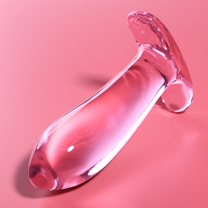 NEBULA SERIES BY IBIZA - MODEL 5 ANAL PLUG BOROSILICATE GLASS CLEAR 12.5 CM -O- 3.5 CM - ToysByMonk