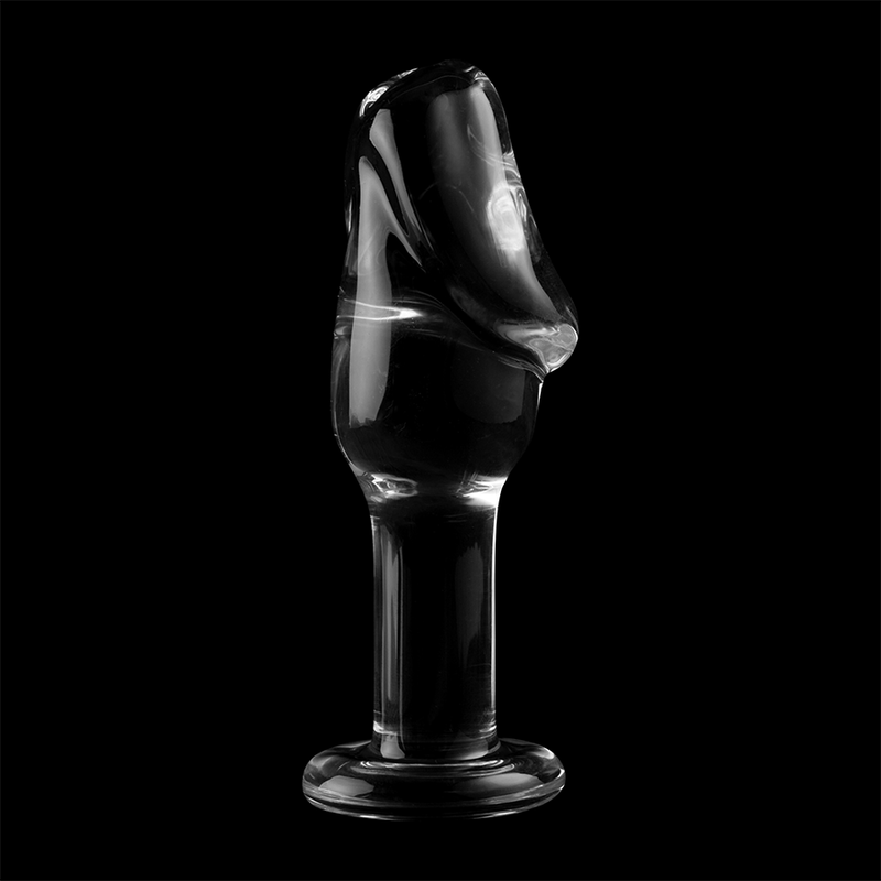 NEBULA SERIES BY IBIZA - MODEL 6 ANAL PLUG BOROSILICATE GLASS CLEAR 12.5 CM -O- 4 CM - ToysByMonk