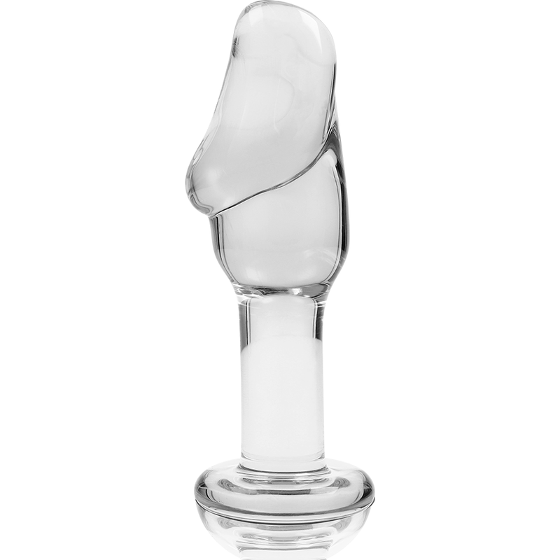 NEBULA SERIES BY IBIZA - MODEL 6 ANAL PLUG BOROSILICATE GLASS CLEAR 12.5 CM -O- 4 CM - ToysByMonk