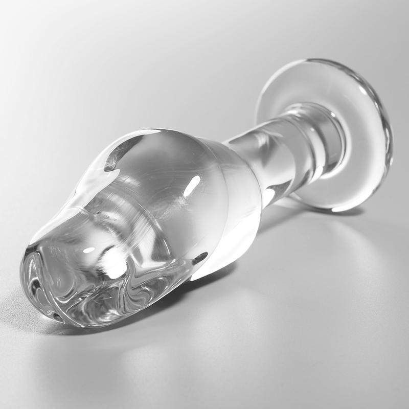 NEBULA SERIES BY IBIZA - MODEL 6 ANAL PLUG BOROSILICATE GLASS CLEAR 12.5 CM -O- 4 CM - ToysByMonk