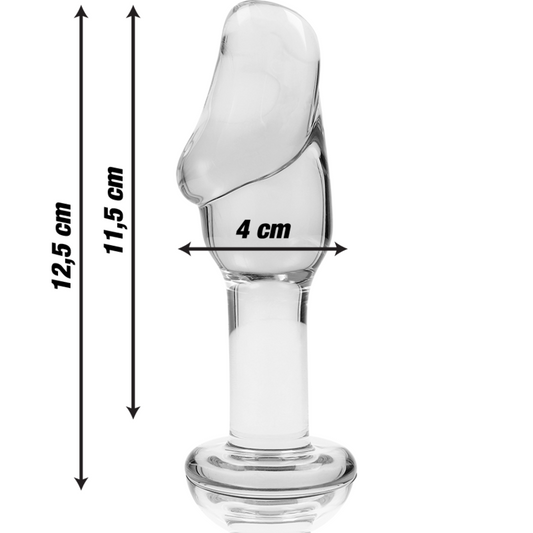NEBULA SERIE VAN IBIZA - MODEL 6 ANAAL PLUG BOROSILICATE GLAS HELDER 12,5 CM -O- 4 CM