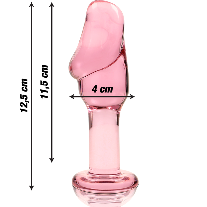 NEBULA SERIES BY IBIZA - MODEL 6 ANAL PLUG BOROSILICATE GLASS CLEAR 12.5 CM -O- 4 CM - ToysByMonk