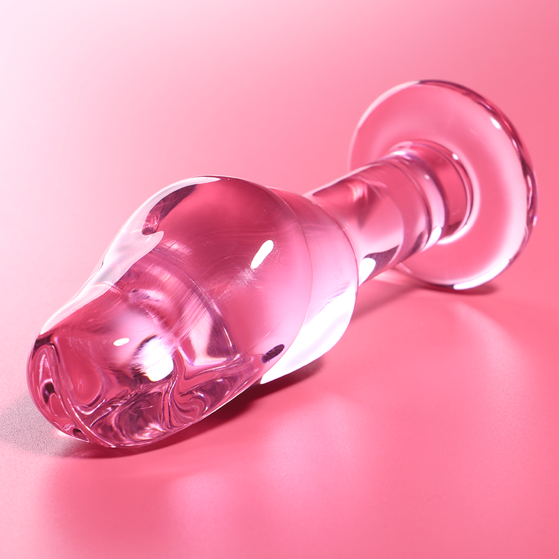 NEBULA SERIES BY IBIZA - MODEL 6 ANAL PLUG BOROSILICATE GLASS CLEAR 12.5 CM -O- 4 CM - ToysByMonk