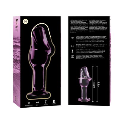 NEBULA SERIES BY IBIZA - MODEL 6 ANAL PLUG BOROSILICATE GLASS CLEAR 12.5 CM -O- 4 CM - ToysByMonk