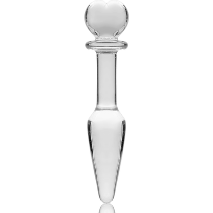 NEBULA SERIES BY IBIZA - MODEL 7 ANAL PLUG BOROSILICATE GLASS CLEAR 13.5 CM -O- 3 CM - ToysByMonk