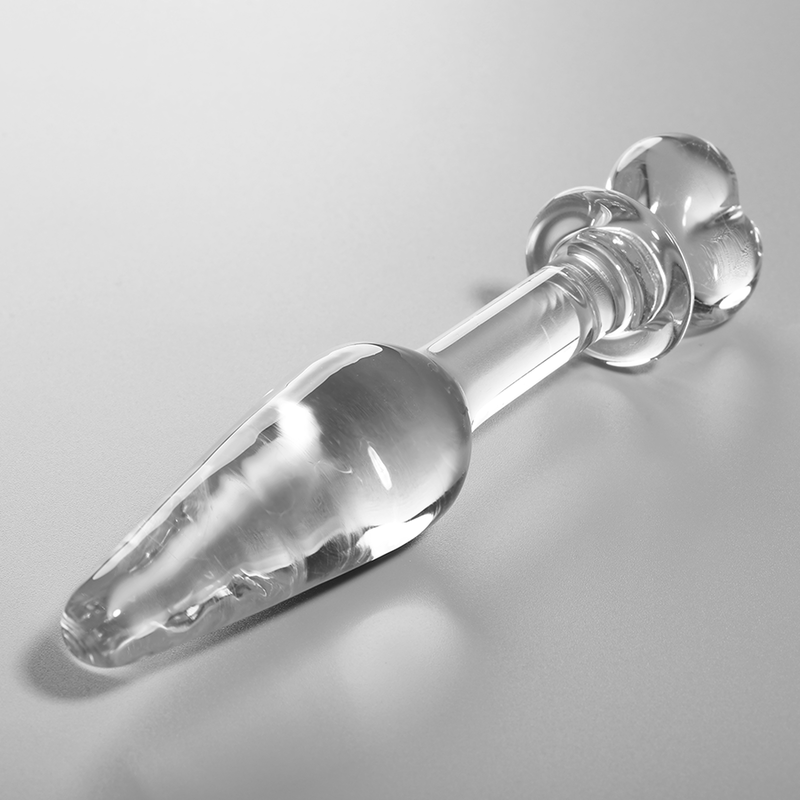NEBULA SERIES BY IBIZA - MODEL 7 ANAL PLUG BOROSILICATE GLASS CLEAR 13.5 CM -O- 3 CM - ToysByMonk