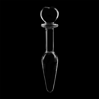 NEBULA SERIES BY IBIZA - MODEL 7 ANAL PLUG BOROSILICATE GLASS CLEAR 13.5 CM -O- 3 CM - ToysByMonk