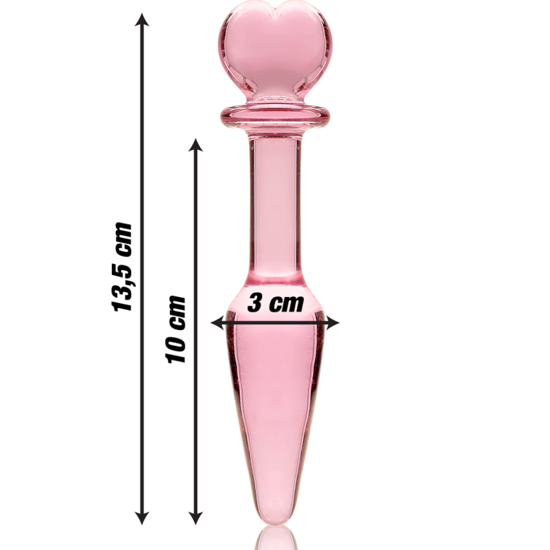 NEBULA SERIES BY IBIZA - MODEL 7 ANAL PLUG BOROSILICATE GLASS CLEAR 13.5 CM -O- 3 CM - ToysByMonk