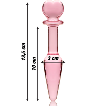NEBULA SERIES BY IBIZA - MODEL 7 ANAL PLUG BOROSILICATE GLASS CLEAR 13.5 CM -O- 3 CM - ToysByMonk