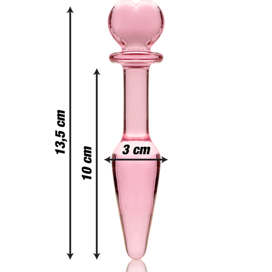 NEBULA SERIES BY IBIZA - MODEL 7 ANAL PLUG BOROSILICATE GLASS CLEAR 13.5 CM -O- 3 CM - ToysByMonk