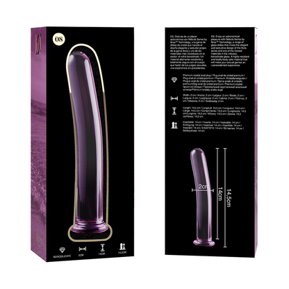 NEBULA SERIES BY IBIZA - MODEL 8 DILDO BOROSILICATE GLASS CLEAR 14.5 CM -O- 2 CM - ToysByMonk