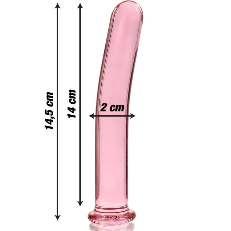 NEBULA SERIES BY IBIZA - MODEL 8 DILDO BOROSILICATE GLASS CLEAR 14.5 CM -O- 2 CM - ToysByMonk