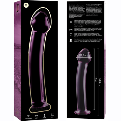 NEBULA SERIES BY IBIZA - MODEL 11 DILDO BOROSILICATE GLASS CLEAR 16 CM -O- 3 CM - ToysByMonk