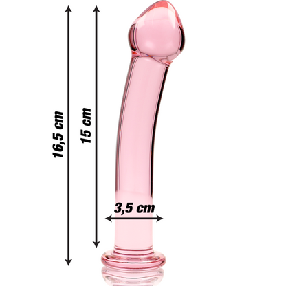NEBULA SERIES BY IBIZA - MODEL 11 DILDO BOROSILICATE GLASS CLEAR 16 CM -O- 3 CM - ToysByMonk