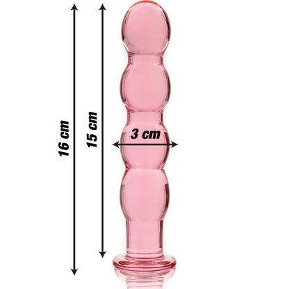 NEBULA SERIES BY IBIZA - MODEL 10 DILDO BOROSILICATE GLASS CLEAR 16.5 CM -O- 3.5 CM - ToysByMonk