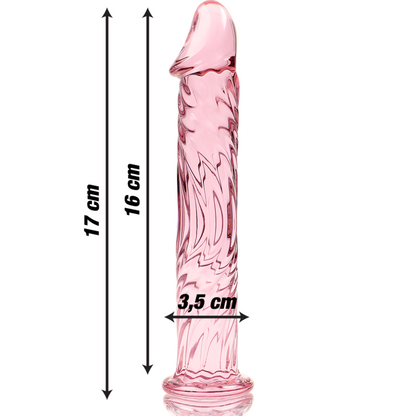 NEBULA SERIES BY IBIZA - MODEL 12 DILDO BOROSILICATE GLASS CLEAR 17 CM -O- 3.5 CM - ToysByMonk