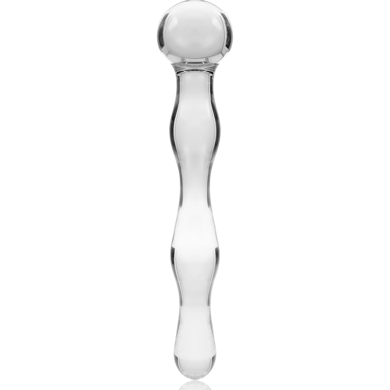 NEBULA SERIES BY IBIZA - MODEL 13 DILDO BOROSILICATE GLASS CLEAR 18 CM -O- 3.5 CM - ToysByMonk