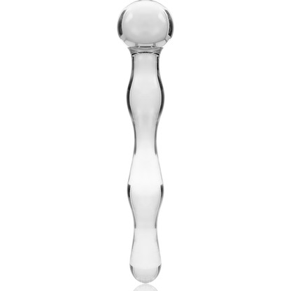 NEBULA SERIES BY IBIZA - MODEL 13 DILDO BOROSILICATE GLASS CLEAR 18 CM -O- 3.5 CM - ToysByMonk