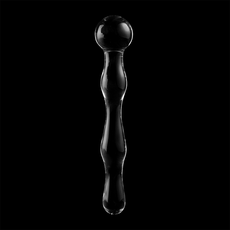 NEBULA SERIES BY IBIZA - MODEL 13 DILDO BOROSILICATE GLASS CLEAR 18 CM -O- 3.5 CM - ToysByMonk