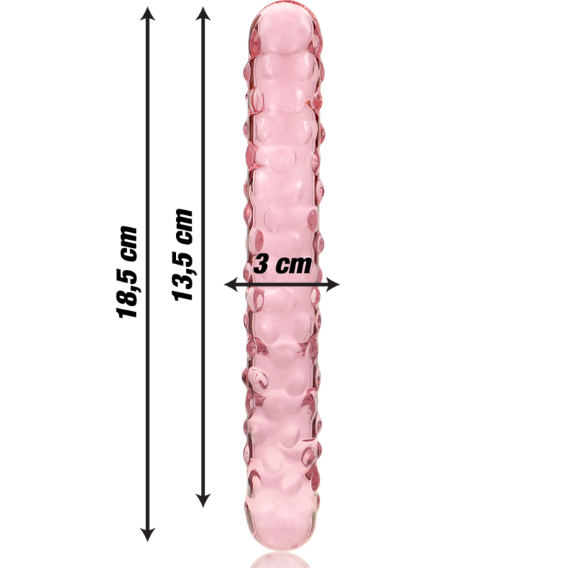 NEBULA SERIES BY IBIZA - MODEL 15 DILDO BOROSILICATE GLASS CLEAR 18.5 CM -O- 3 CM - ToysByMonk