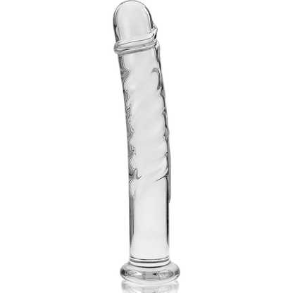 NEBULA SERIES BY IBIZA - MODEL 16 DILDO BOROSILICATE GLASS CLEAR 18.5 CM -O- 3 CM - ToysByMonk