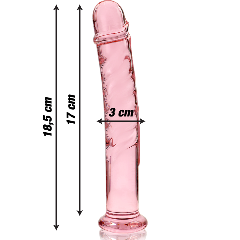 NEBULA SERIES BY IBIZA - MODEL 16 DILDO BOROSILICATE GLASS CLEAR 18.5 CM -O- 3 CM - ToysByMonk